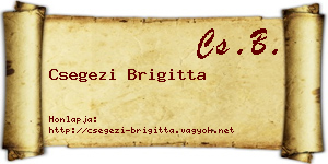 Csegezi Brigitta névjegykártya