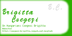 brigitta csegezi business card